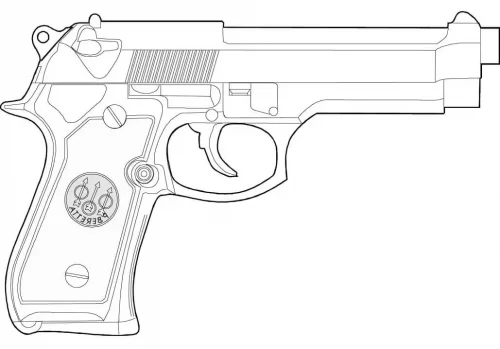 Dibujos e Imágenes de Pistolas para Colorear y Pintar [Actualizado]