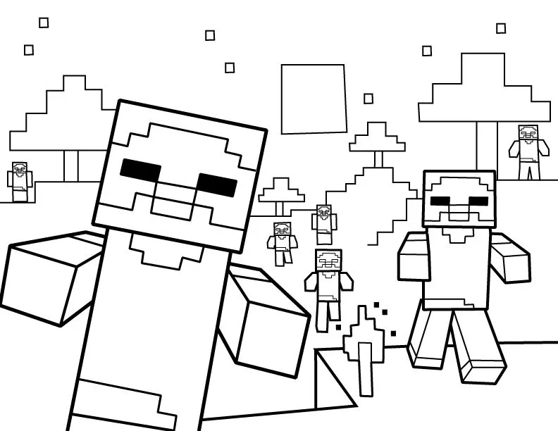 Minecraft para Colorear