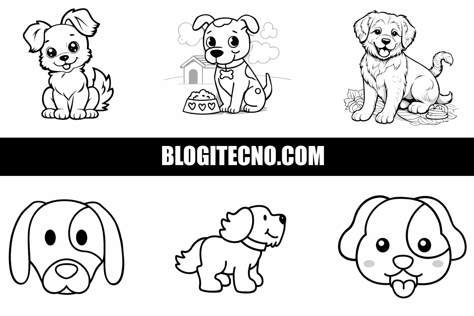Dibujos de Perritos para Colorear