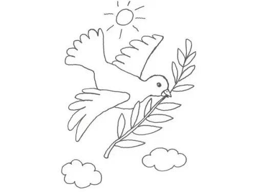 Dibujo la paloma de la paz