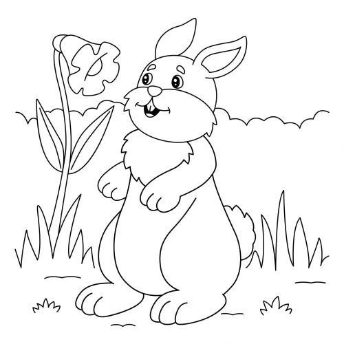 Dibujos Tiernos de Conejos para Colorear e Imprimir [Actualizado]