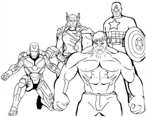 Dibujos de Avengers para Colorear: Imágenes de Los Vengadores para Imprimir [Actualizado]