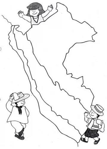 Dibujos del Mapa del Perú para Colorear [Actualizado]