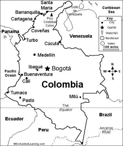 Mapa de Colombia para Niños: Croquis de Colombia para Imprimir y Colorear [Actualizado]