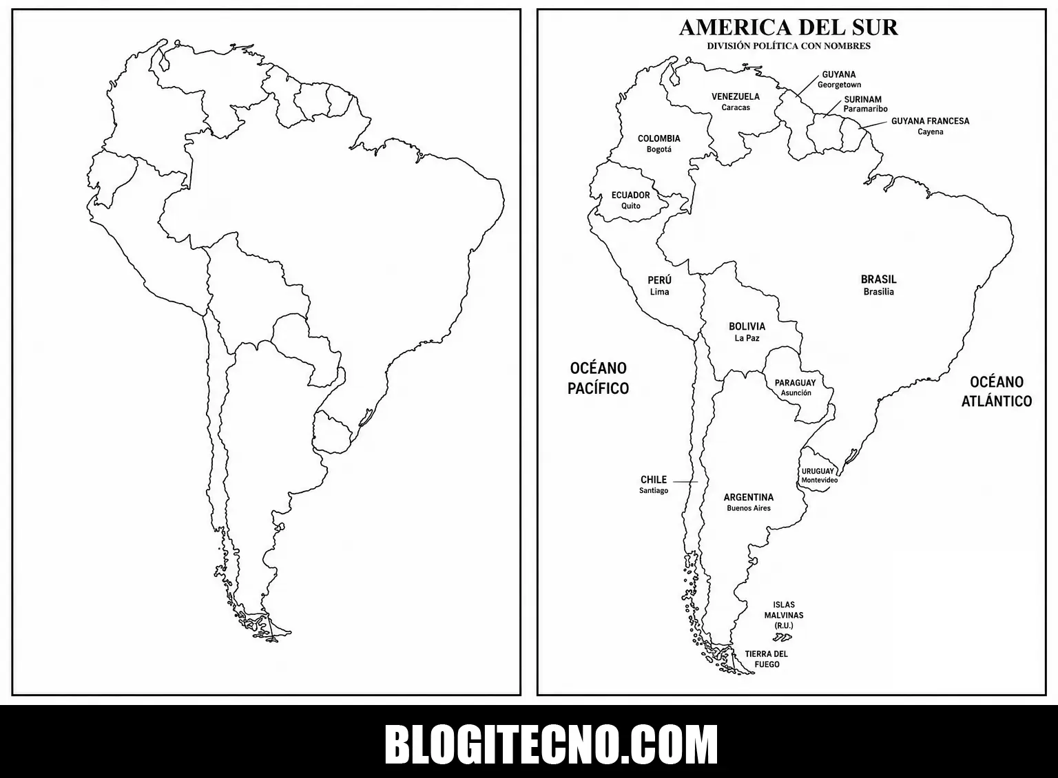 Mapa de Sudamérica