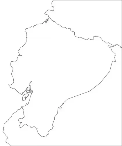 Dibujos del Mapa de Ecuador en Blanco para Colorear