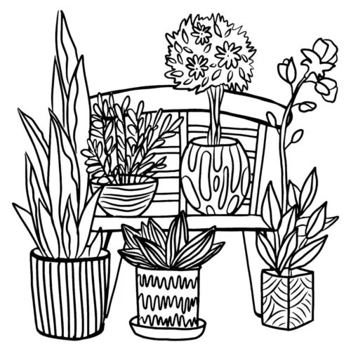 Dibujos de Plantas para Colorear: Imágenes de Plantas para Niños