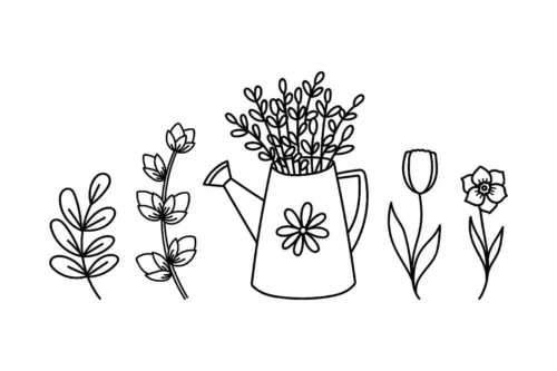 Dibujos de Plantas para Colorear: Imágenes de Plantas para Niños
