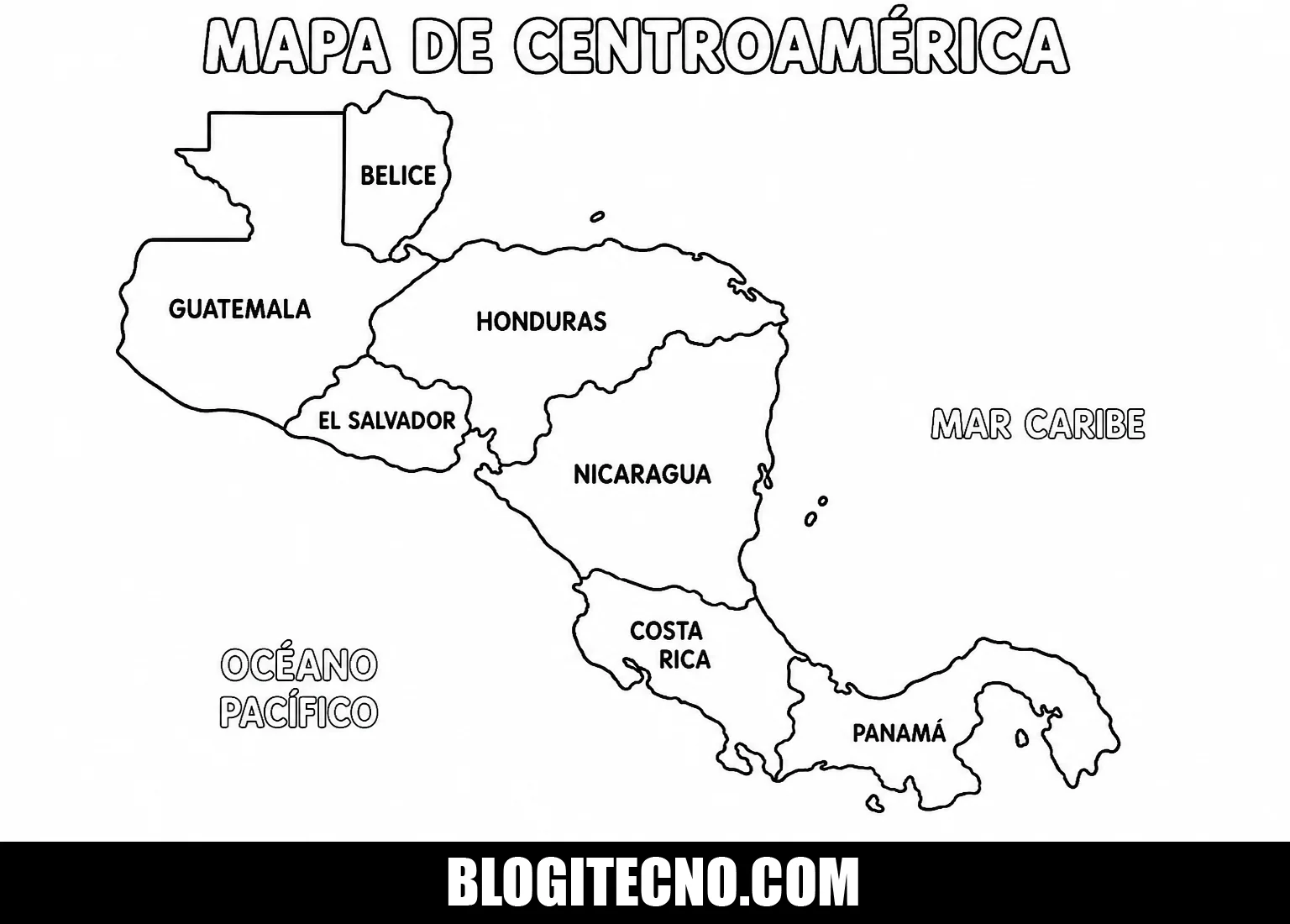 Mapa de Centroamérica