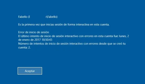 Error en el Inicio de Sesión Interactivo