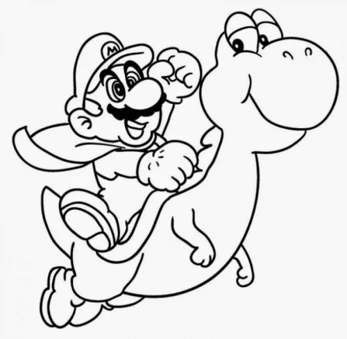 Mario Bros para Colorear