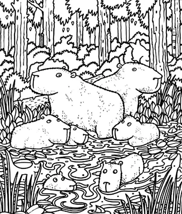 Dibujo Capibara