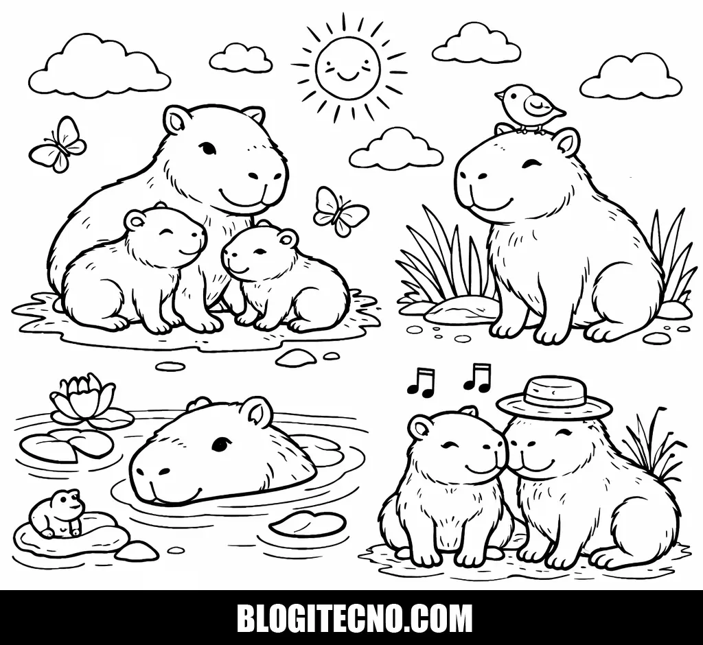 Dibujos de Capibaras