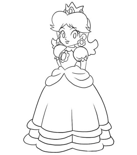 Dibujos de la Princesa Peach para Imprimir y Colorear